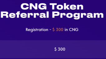 Claim 30,000 CNG Tokens (~300$) for free - Sing up and pass KYC