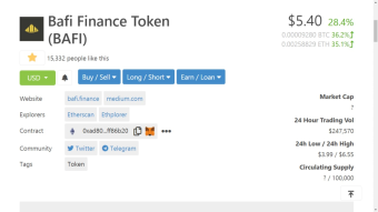 Bafi Finance (BAFI) || CoinGecko Airdrop.