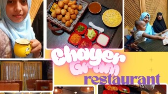 A delightful evening spent with the family in Chayer Gram restaurant.