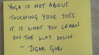 Index4Index – Yoga is not about touching your toes….