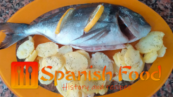 Baked dorada fish,