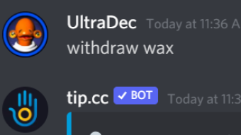 How to withdraw wax from tip.cc