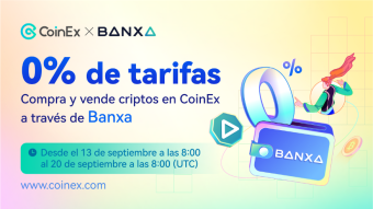CoinEx x Banxa: ¡Compra y vende criptomonedas sin comisiones!