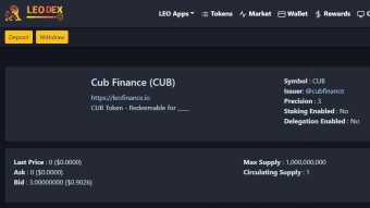 CUB Airdrop / Claimdrop At 16:33 CET, March 3rd, 2021
