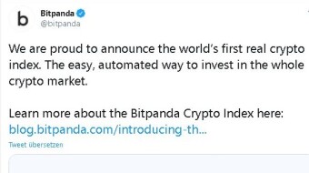 Bitpanda Crypto Index - first real crypto index (completely asset-backed)