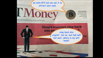 Good Lord !! we feel like we are all TIED to the whippin post!  The FT Weekend trains the BIG guns on crypto... just like we expected, just like always...