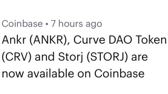 ANKR Coin on Coinbase
