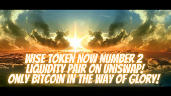 Wise Token NOW Number 2 Liquidity Pair on Uniswap! Only Bitcoin Stands in the Way of Ultimate Glory! Buy and Stake Today!
