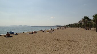 Greece - Around Athens - Palaio Faliro - Beaches: Mpati Beach.