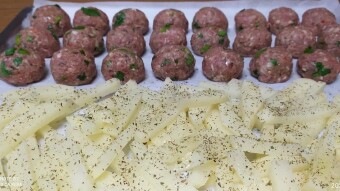 Foodbook #555 meatballs with potatoes