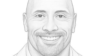 Dwayne Johnson Pencil Drawing