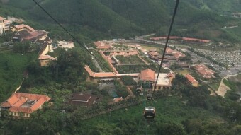 Cable way in Ba Na Hills Park, Da Nang.