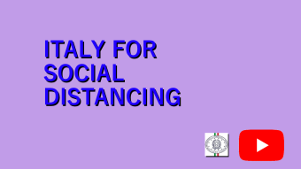 The Government Commercial for social distancing