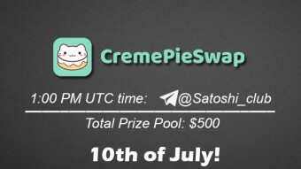 Join the AMA of Satoshi Club x CremePieSwap. Rewards: 500 USDT, July 10th.