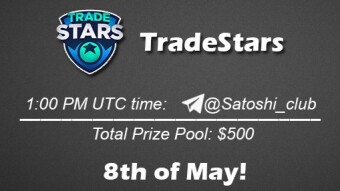 Join the AMA of Satoshi Club x TradeStars. Rewards: 500 USDT, May 8th.