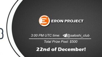 Join the AMA of Satoshi Club x Eron Project. Rewards: 500 USDT, December 22nd.