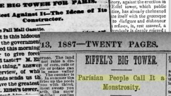 Wait, so many people were against the Eiffel Tower?
