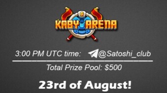 Join the AMA of Satoshi Club x Kaby Arena. Rewards: 500 USDT, August 23rd.