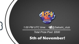 Join the AMA of Satoshi Club x ASPO World. Rewards: 500 USDT, November 5th.