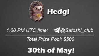Join the AMA of Satoshi Club x Hedgi. Rewards: 500 USDT, May 30th.