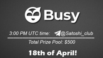 Join the AMA of Satoshi Club x Busy. Rewards: 500 USDT, April 18th.
