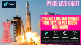 PYXIS Price Gaining Momentum! Staking 1.9m PYX and Reward Pool Hit 1M PYX $390k USD! Watch NOW!