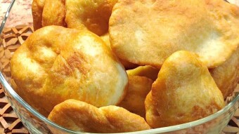 Foodbook #941 Frybread with feta cheese