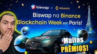 Biswap At Binance Blockchain week in Paris! Participate & win exclusive Biswap Merch,Apple devices or Mercedes Benz 2022.