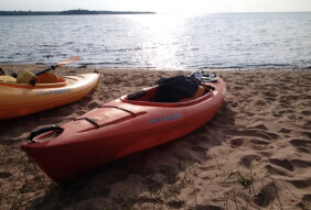Travel Photography: Kayaks on Lake Superior, Canada