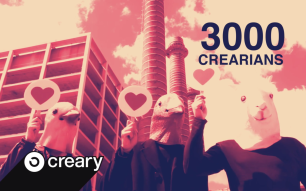 +3000 users registered on Creary!