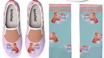 Designing Socks and Shoes and some New Spring flowers