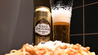 Lithuanian Beer "Volfas Engelman" Pale Lager and homemade spaghetti