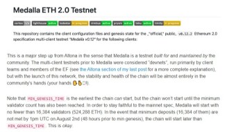 Ethereum NEWS.  Medalla ETH 2.0 Testnet. Price ETH to the moon