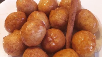 Foodbook #682 Greek honey dumplings