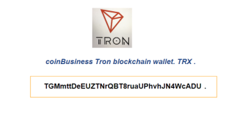 coinBusiness adds a wallet on the TRON blockchain.