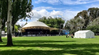 Playing a Pop concert in the Park!
