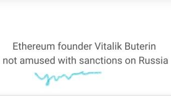 Ethereum founder Vitalik Buterin not amused with sanctions on Russia