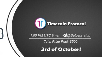 Join the AMA of Satoshi Club x Timecoin Protocol. Rewards: 500 USDT, October 3rd.