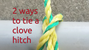 2 ways to tie a clove hitch