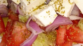 Foodbook #1210 Greek salad with feta cheese