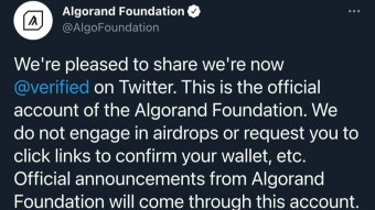 Follow up : ALGORAND scam update.