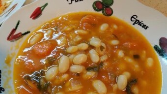Foodbook #502 white bean soup - Fasolada