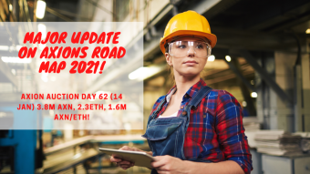 Axion Auction Day 62 (14 Jan) 3.8M AXN, 2.3ETH, 1.6M AXN/ETH! Major Update on Axions Road Map 2021!