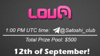 Join the AMA of Satoshi Club x LoudNFT. Rewards: 500 USDT, September 12th.