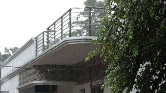 Today, after waking up in the morning i have seen falling lot of rain,then at first i went to the wash room to brush my teeth and freshen up, and after brushed my teeth i went back to the room.