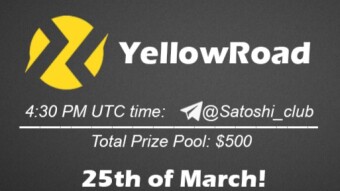 Join the AMA of Satoshi Club x YellowRoad . Rewards: 500 USDT, March 25th.