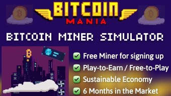 BitcoinMania, Bitcoin-Earning Game: Is Giving A Free Miner for New Players.