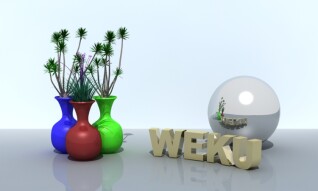 WEKU DESIGN: Weku & Vase & Sphere 3D Modeling and Rendering