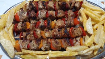 Daily meal #88 homemade Greek souvlaki
