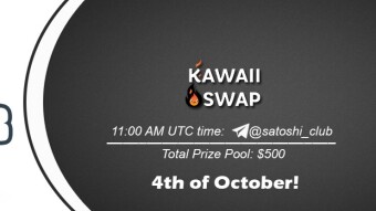 Join the AMA of Satoshi Club x KawaiiSwap. Rewards: 500 USDT, October 4th.